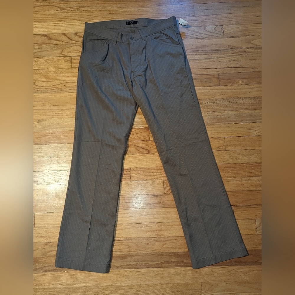 Riders by Lee Brown Pinstripe Pants RN 130273 Size 10M BOOT